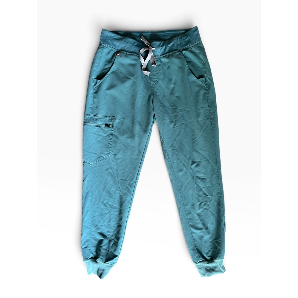 FIGS Zamora Jogger Scrub Pants Womens Small Petite Teal Blue W18SN205P